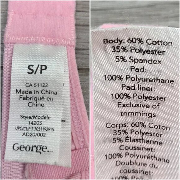 George Girls Pink Training Bra Bralette Size Small - Picture 9 of 10